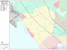 San Leandro Digital Map Premium Style